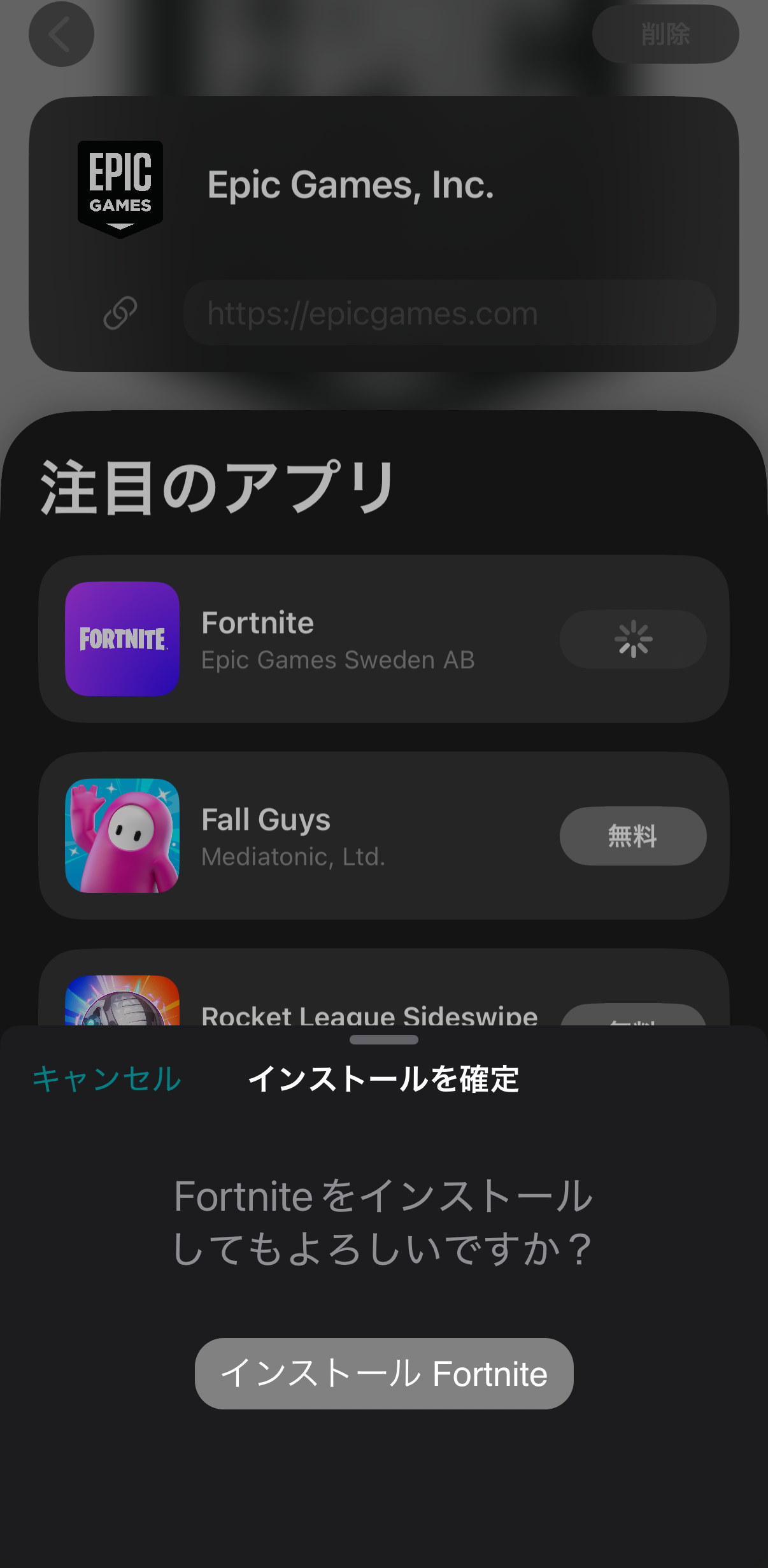 インストール