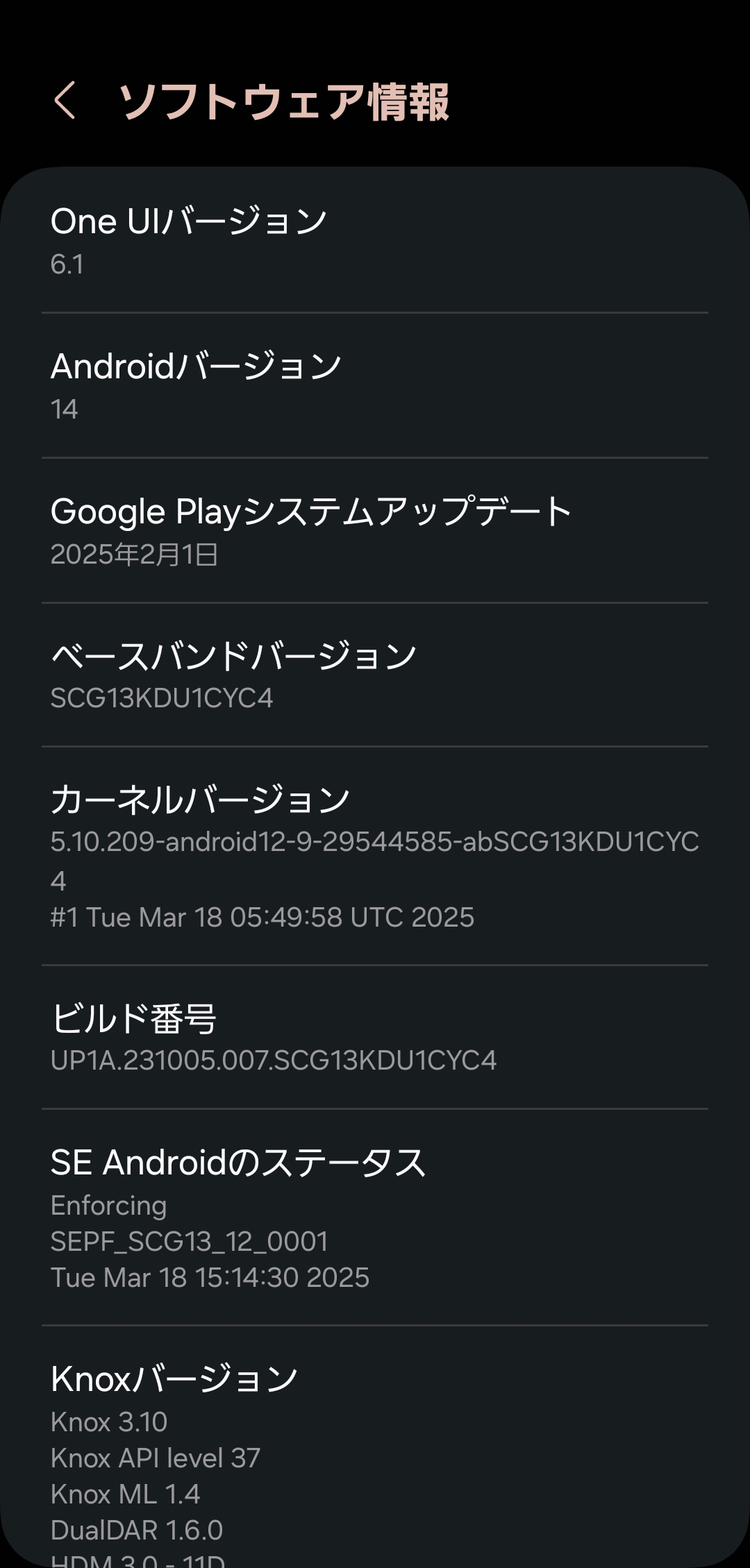 ソフトウェア情報